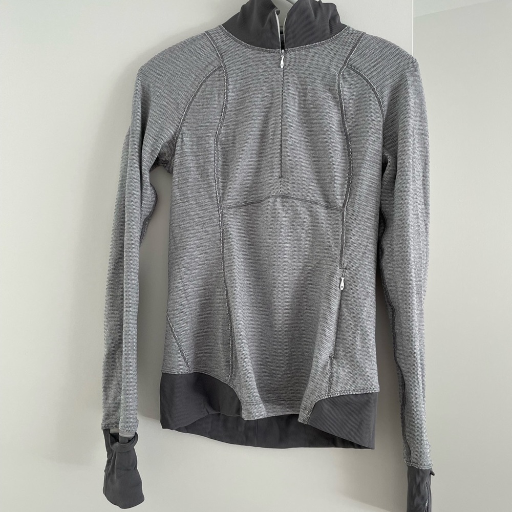 Grey Lululemon quarter zip sweater